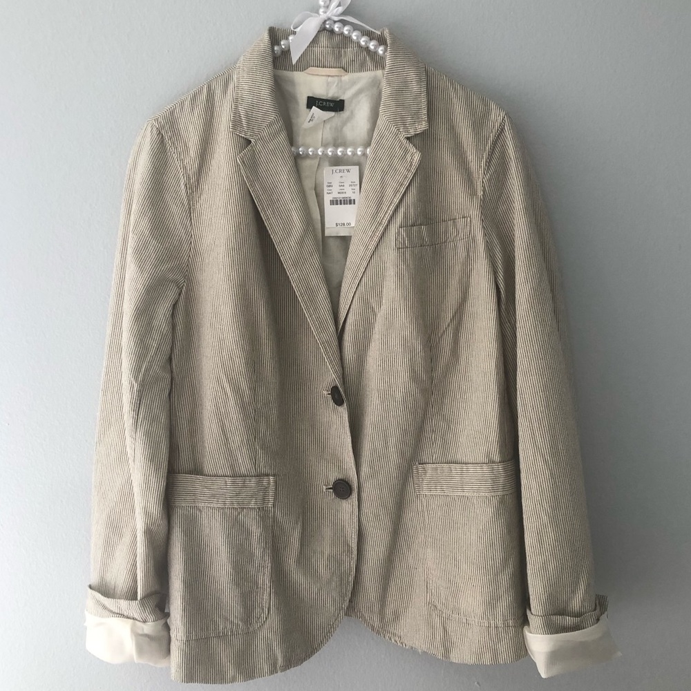 J. Crew Pinstriped Blazer